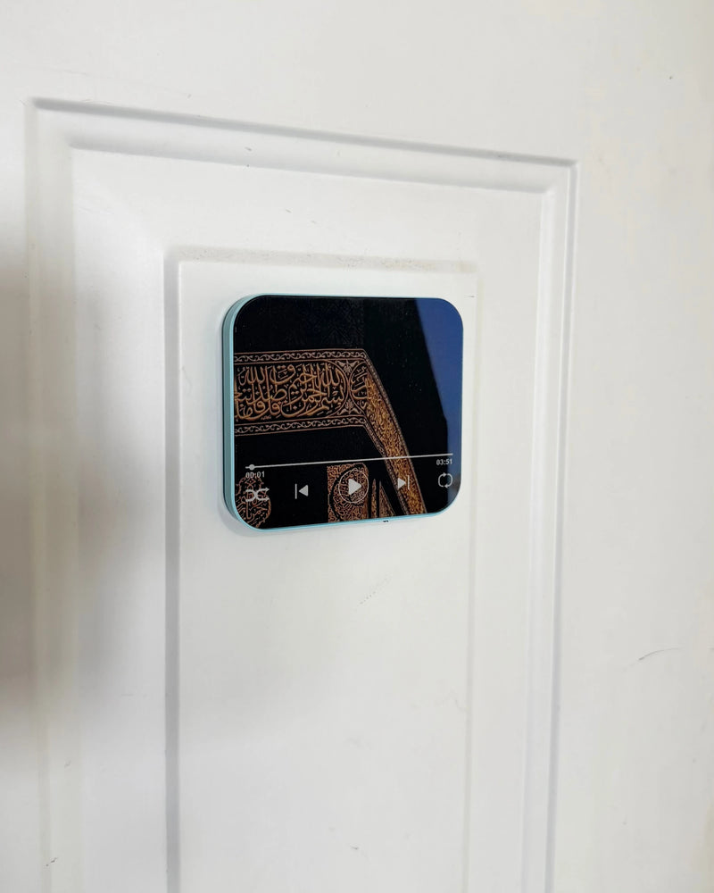 Coran Magnet design 05 angle de la Kaaba avec calligraphie dorée du kiswa, aimant coranique