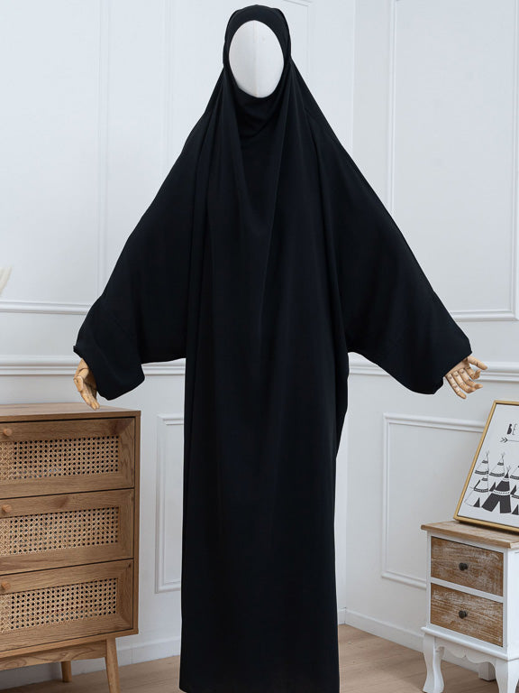Einteiliger Jilbab - Schwarz