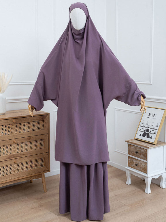 Zweiteiliger Jilbab - Flieder