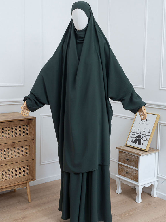 2-teiliger Jilbab - Khakigrün