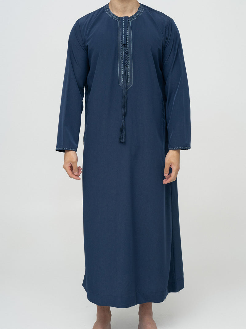 Navy blue Emirati Thobe Premium - Al Emad
