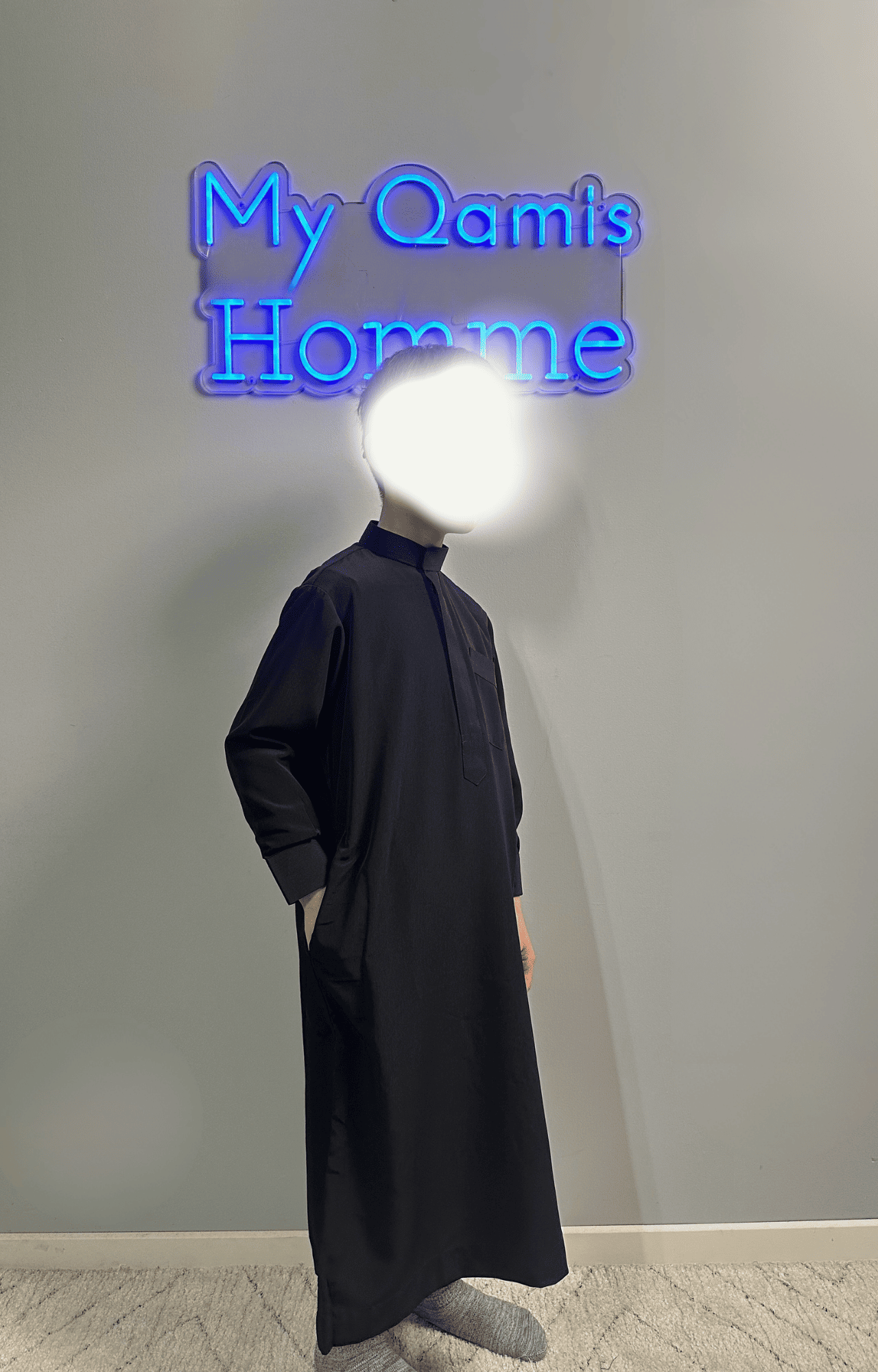 Qamis enfant Qamis Saoudien Premium Al Emad Noir – My Qamis Homme