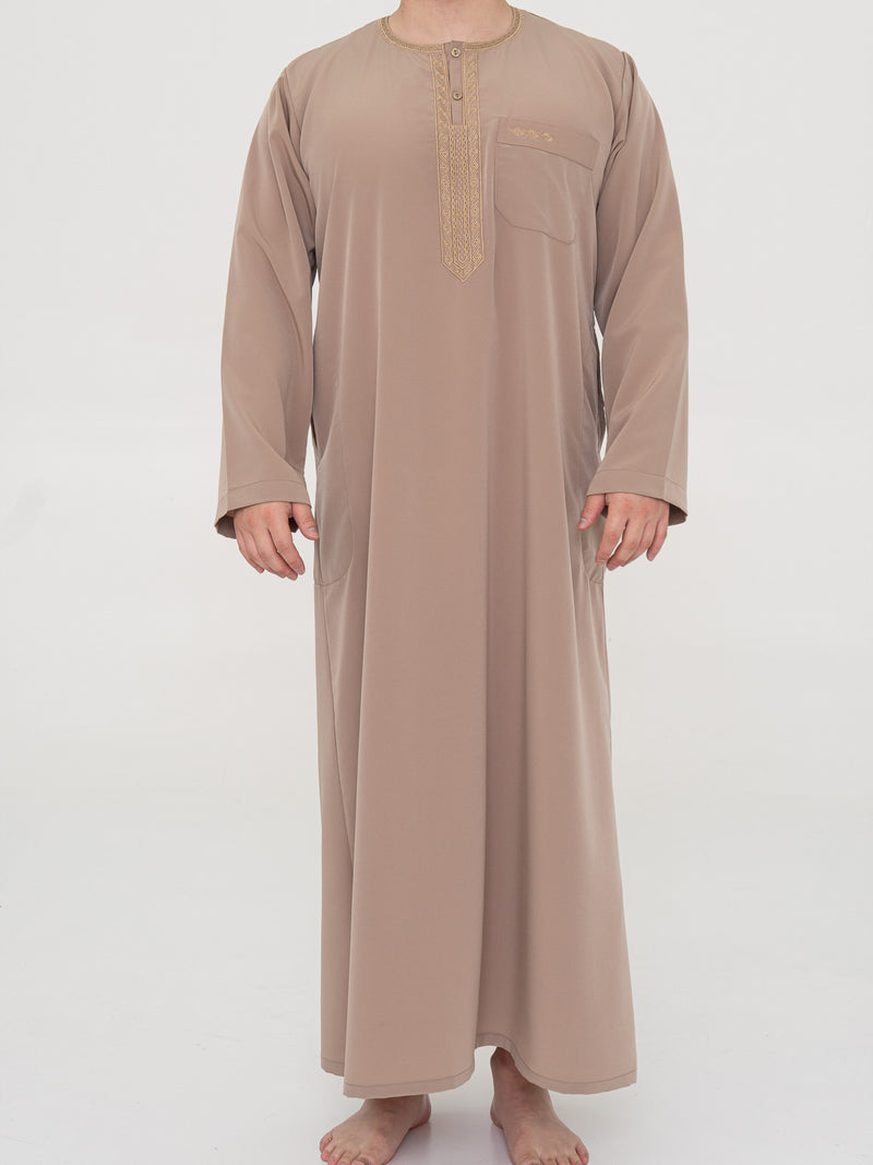Premium Moroccan Qamis - Taupe
