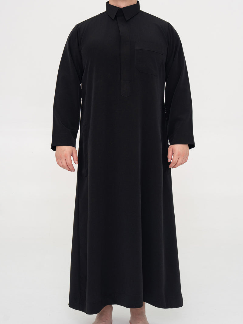 Premium Qatari Qamis - Black