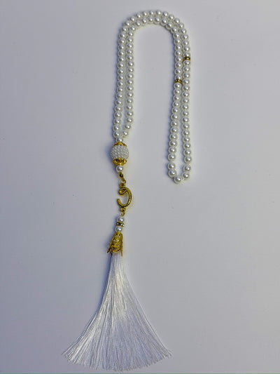 Tasbih blanc 99 perles