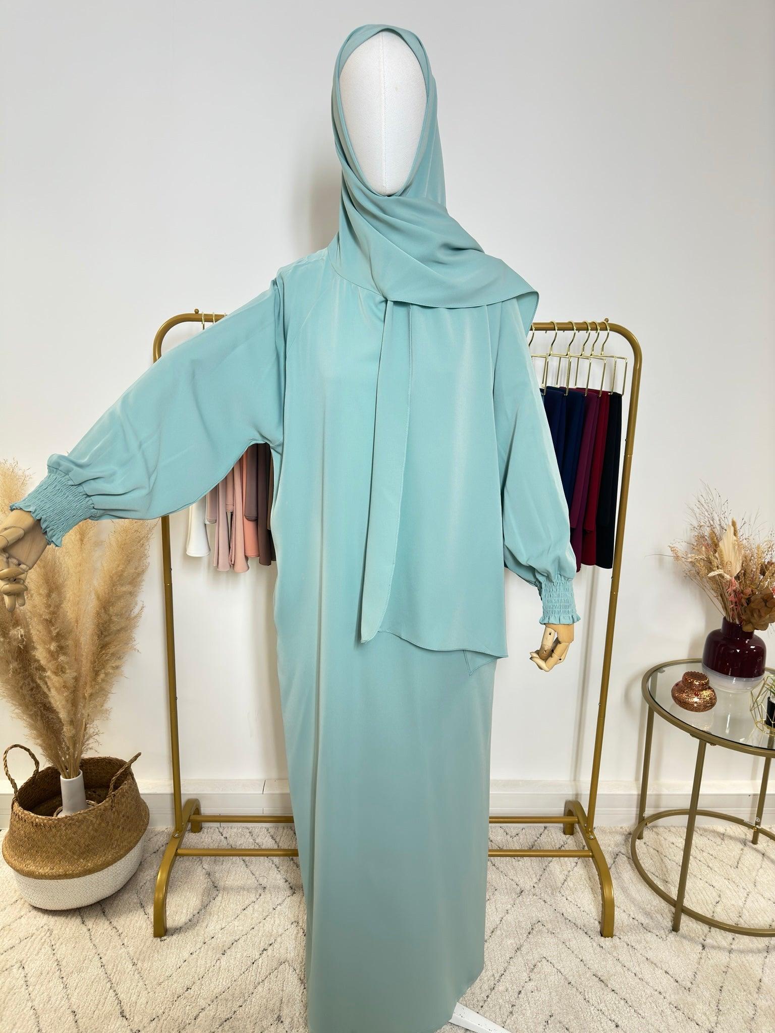 Ensemble Abaya + Hijab intégré - My Qamis Homme