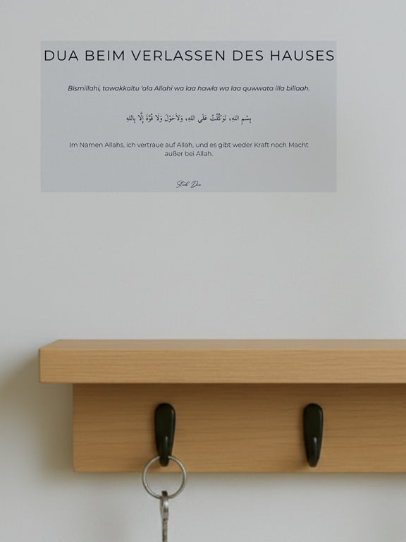 Klebriger Doua, als ich aus dem Haus stieg