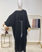 Ensemble Abaya Kimono 2 pièces - Sarah - Noir