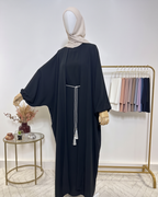 Ensemble Abaya Kimono 2 pièces - Sarah - Noir