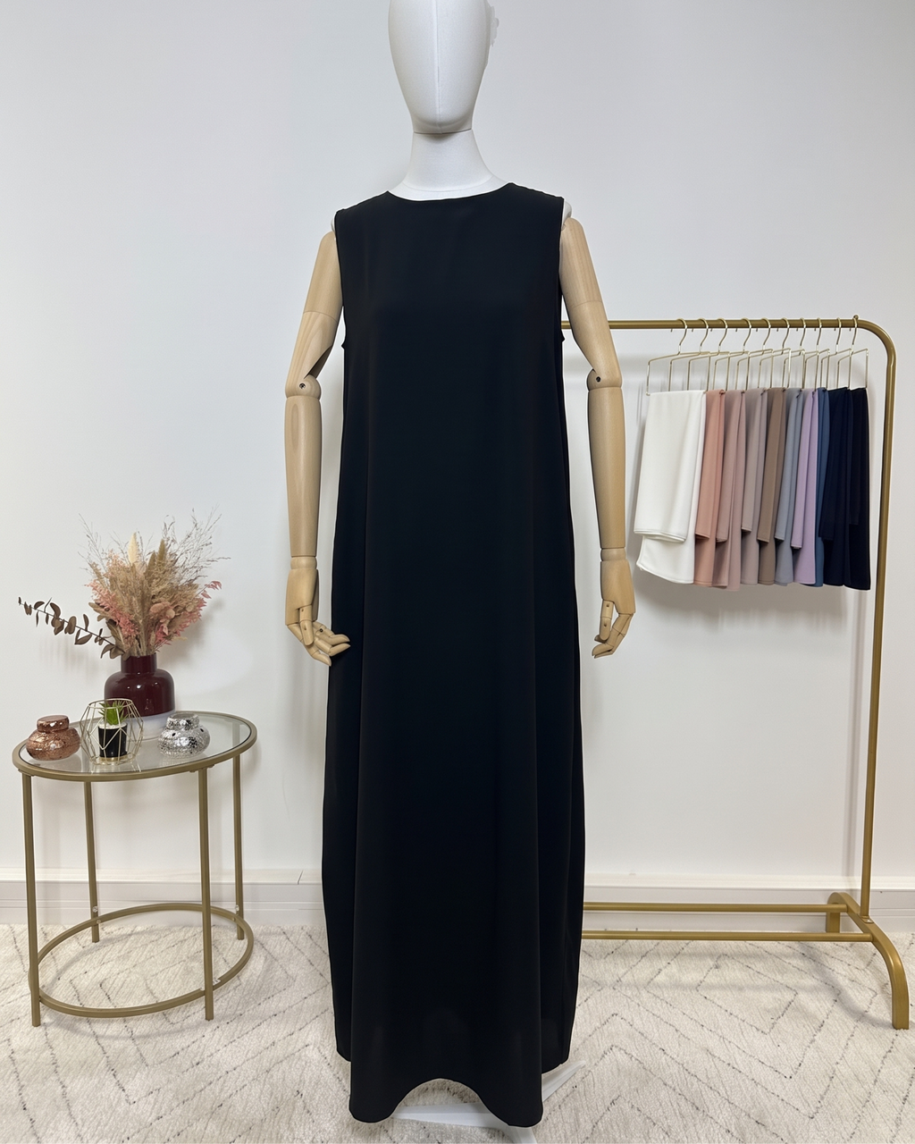 Ensemble Abaya Kimono 2 pièces - Sarah - Noir