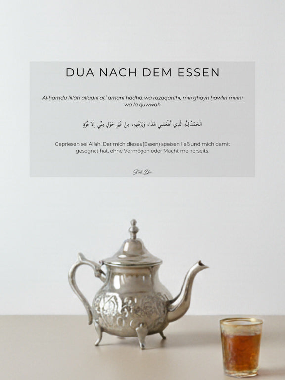 Klebriger Doua nach dem Essen