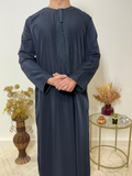 Dunkelblaue Emirati Qamis