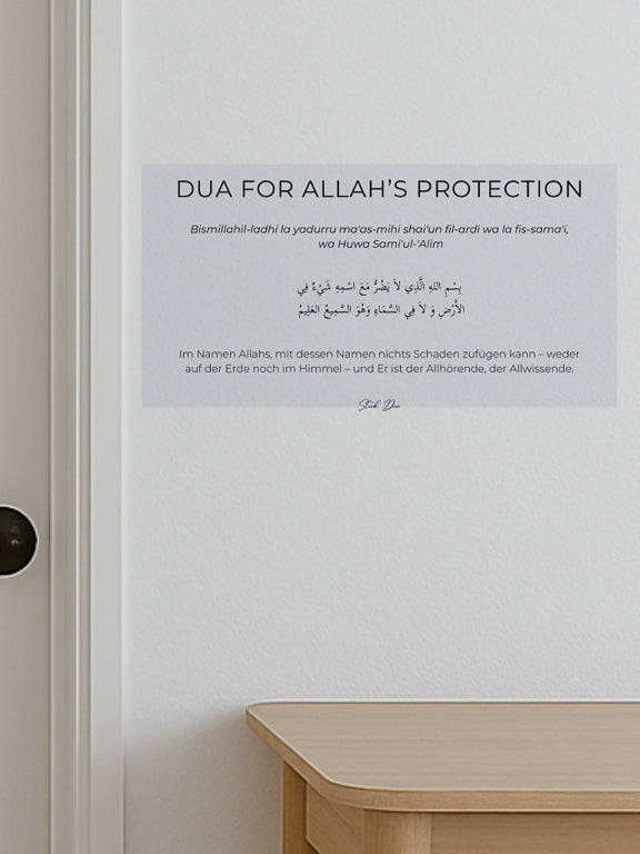 Klebriger Doua zum Schutz Allahs