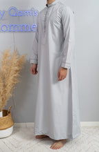 Malaysian qamis with gray collar