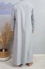 Malaysian qamis with gray collar