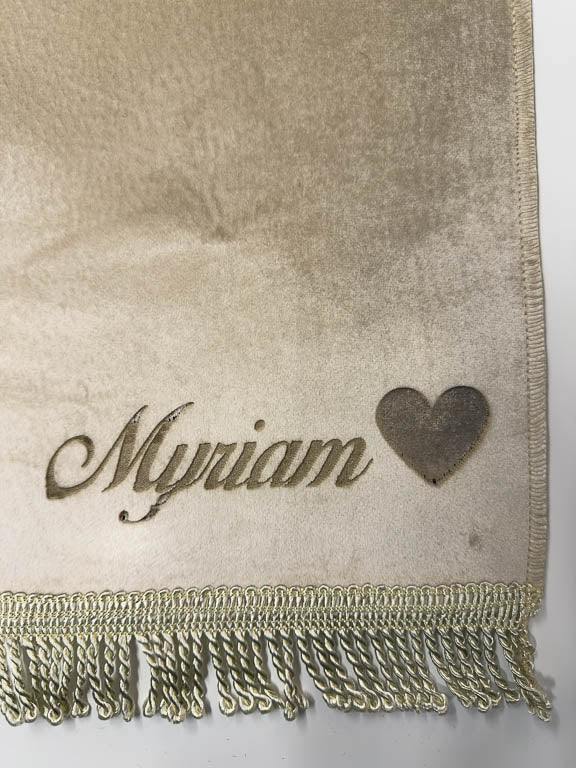 Tapis de prière velours beige