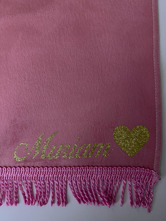 Tapis de prière épais rose