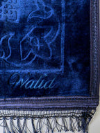 Tapis de prière épais rectangle - Bleu Marine