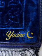 Tapis de prière épais rectangle - Bleu Marine