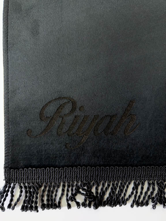 Tapis de prière velours noir