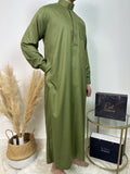 Khaki Saudi Thobe - Al Emad