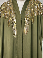 Abaya Kimono Amani - Luxury Collection - Abaya haut de gamme - Kaki