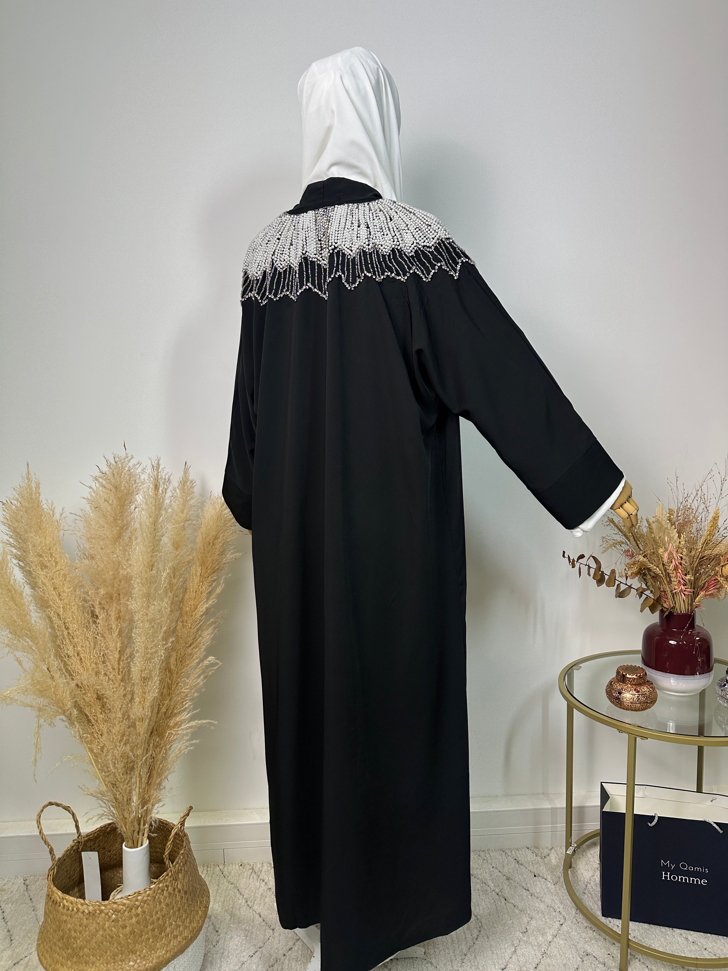 Abaya Kimono Fatma - Luxury Collection - Abaya haut de gamme - Noir