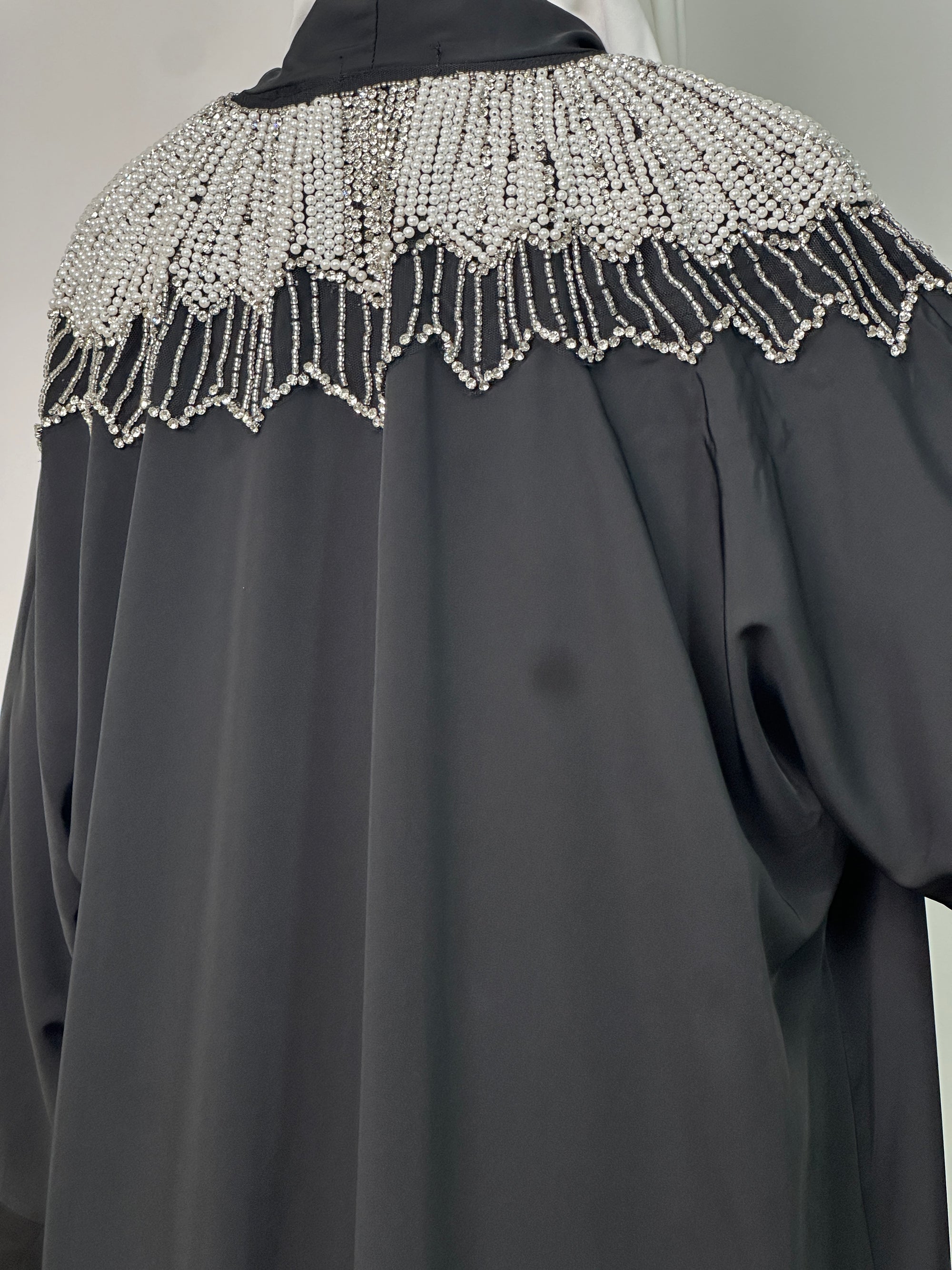 Abaya Kimono Fatma - Luxury Collection - Abaya haut de gamme - Noir