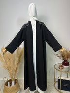 Abaya Kimono Fatma - Luxury Collection - Abaya haut de gamme - Noir