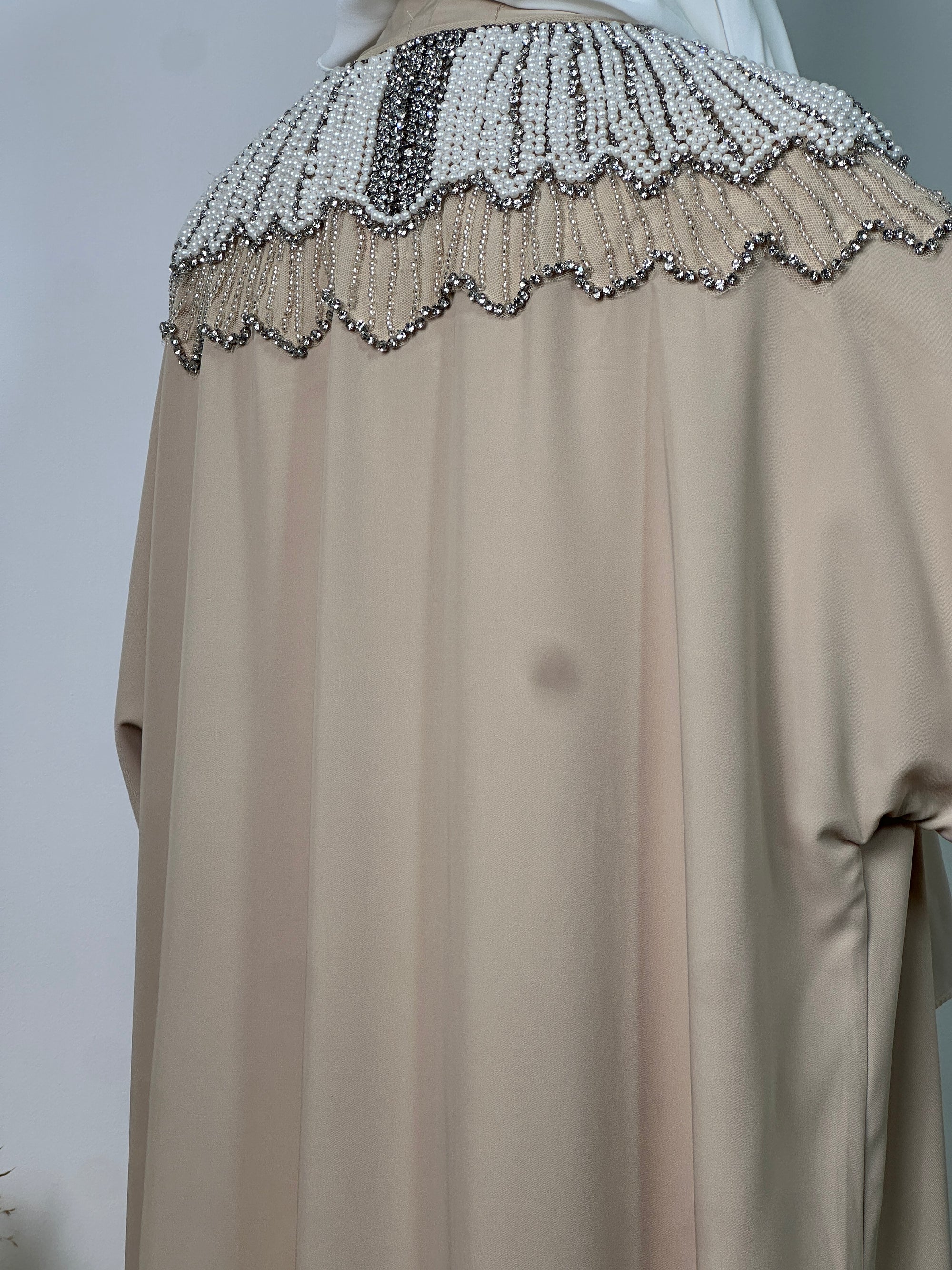 Abaya Kimono Fatma - Luxury Collection - Abaya haut de gamme - Beige