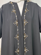 Abaya Kimono Fatima - Luxury Collection - Abaya haut de gamme - Noir