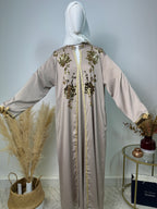 Abaya Halima - Luxury Collection - Abaya haut de gamme - Beige