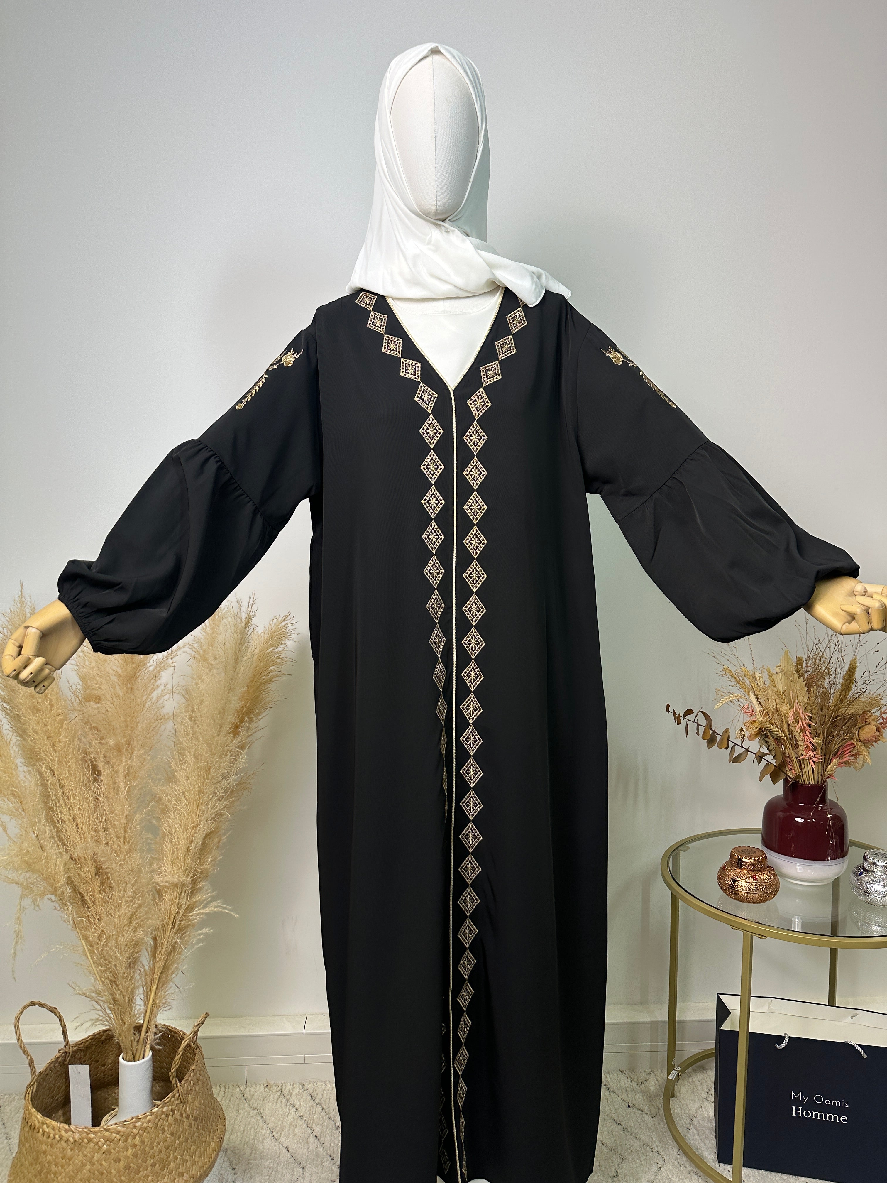 Abaya Amal - Luxury Collection - Abaya haut de gamme - Noir