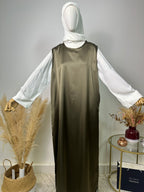 Ensemble Abaya Dina - Luxury Collection - Abaya haut de gamme - Kaki