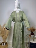 Ensemble Abaya Samara - Luxury Collection - Abaya haut de gamme - Olive Kaki