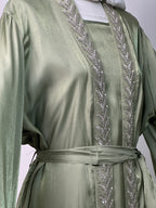 Ensemble Abaya Samara - Luxury Collection - Abaya haut de gamme - Olive Kaki