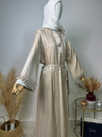Ensemble Abaya Samara - Luxury Collection - Abaya haut de gamme - Beige