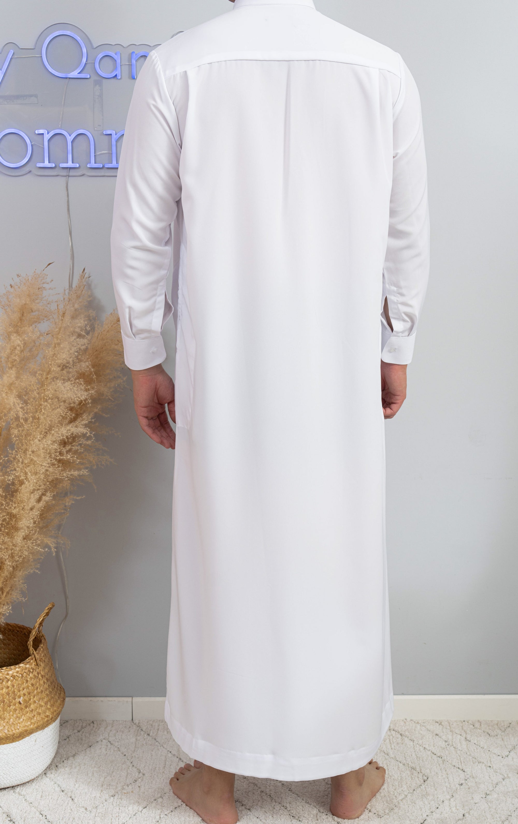 Qamis saoudien al emad blanc de dos