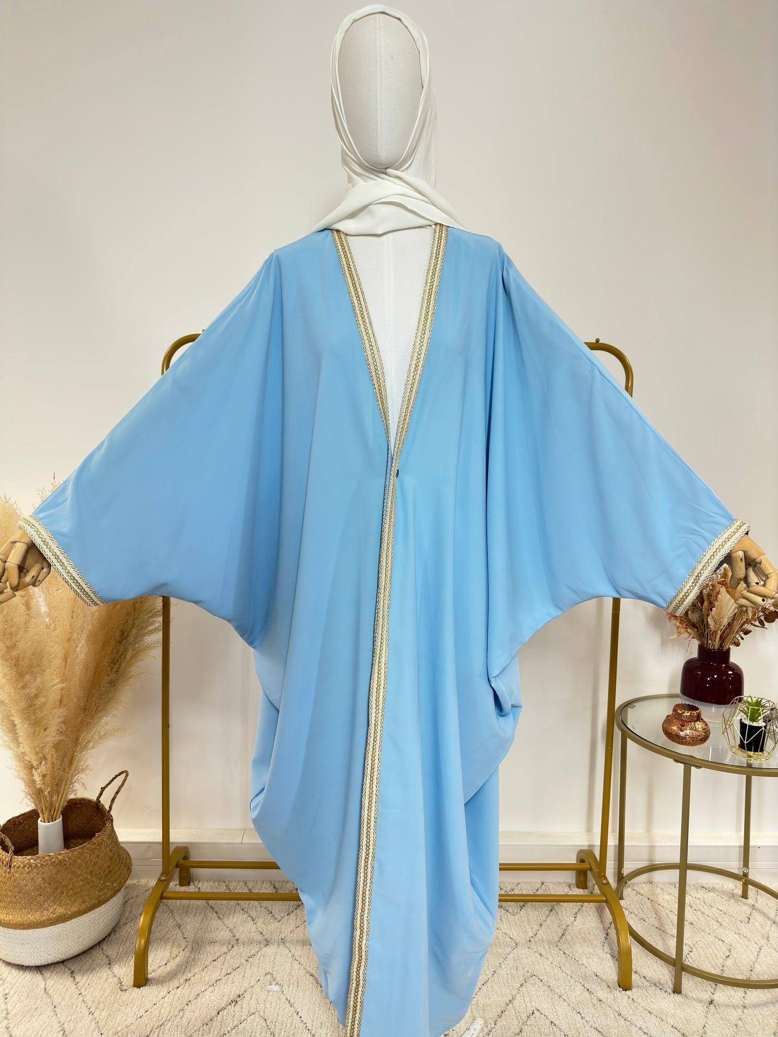 Abaya Kimono 1 pièce - Anna - Bleu Ciel - My Qamis Homme