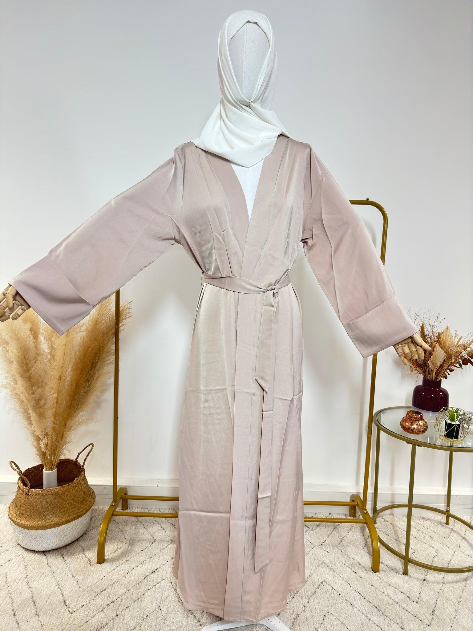 Abaya Kimono 1 pièce - Hajar - Beige - My Qamis Homme