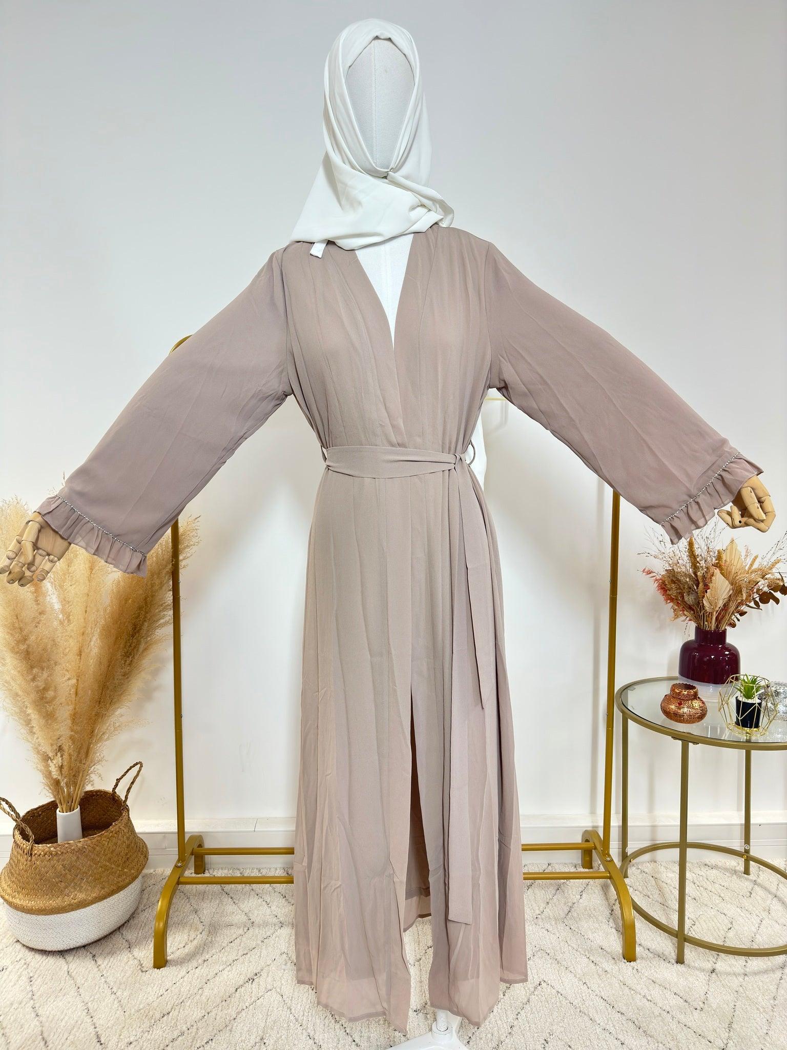 Abaya Kimono 1 pièce - Neyssa - Gris - My Qamis Homme