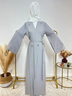 Abaya Kimono 1 pièce - Samara - Gris - My Qamis Homme