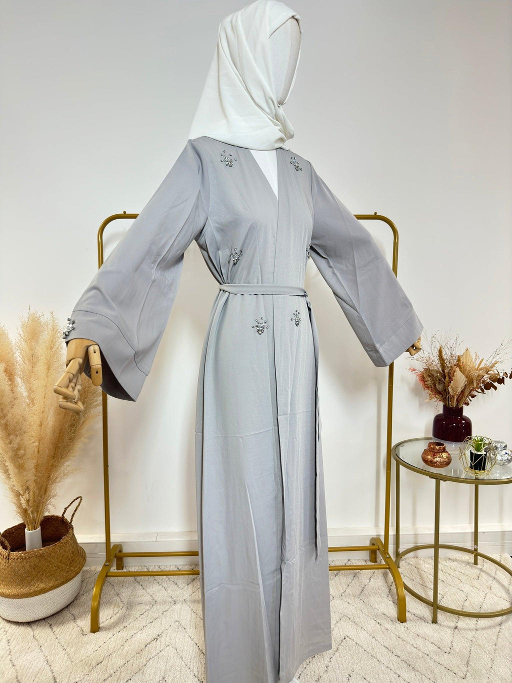 Abaya Kimono 1 pièce - Samara - Gris - My Qamis Homme