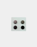 Lot de 4 aimants pour hijab MQH, variante 1 : mauve, kaki, brun foncé et noir