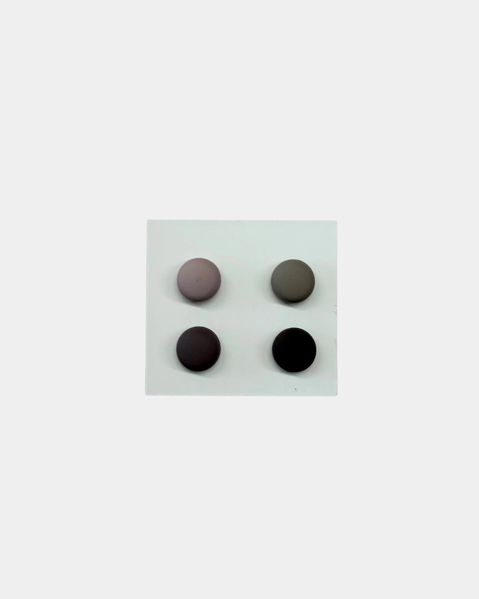 Lot de 4 aimants pour hijab MQH, variante 1 : mauve, kaki, brun foncé et noir