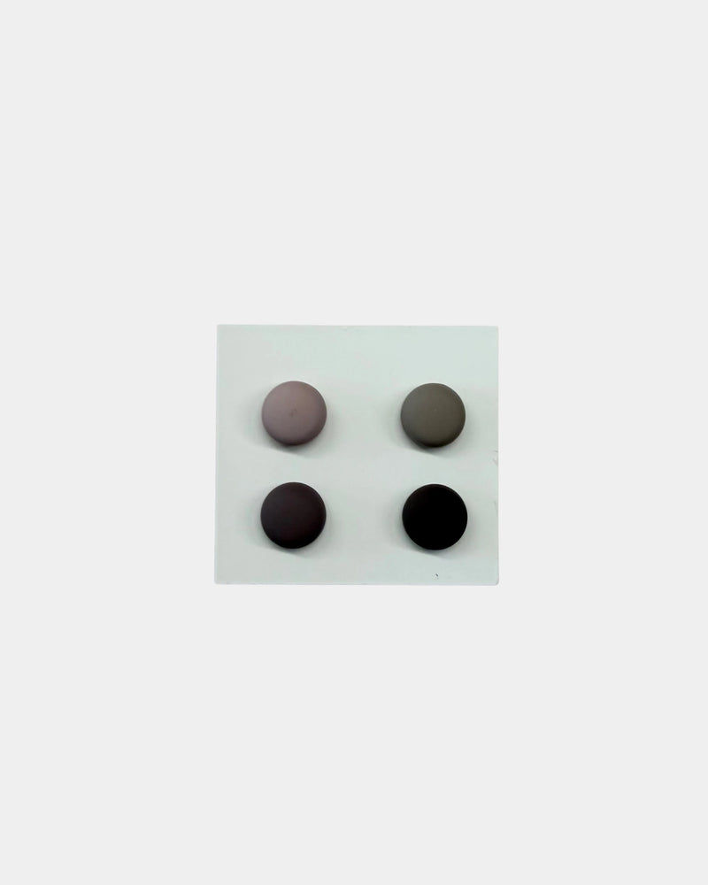 Lot de 4 aimants pour hijab MQH, variante 1 : mauve, kaki, brun foncé et noir