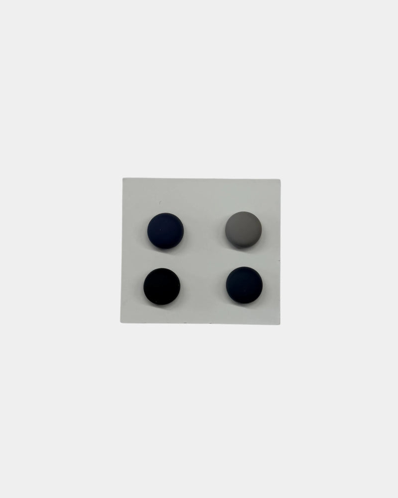 Lot de 4 aimants pour hijab MQH, variante 2 : bleu marine, gris, noir et bleu marine foncé