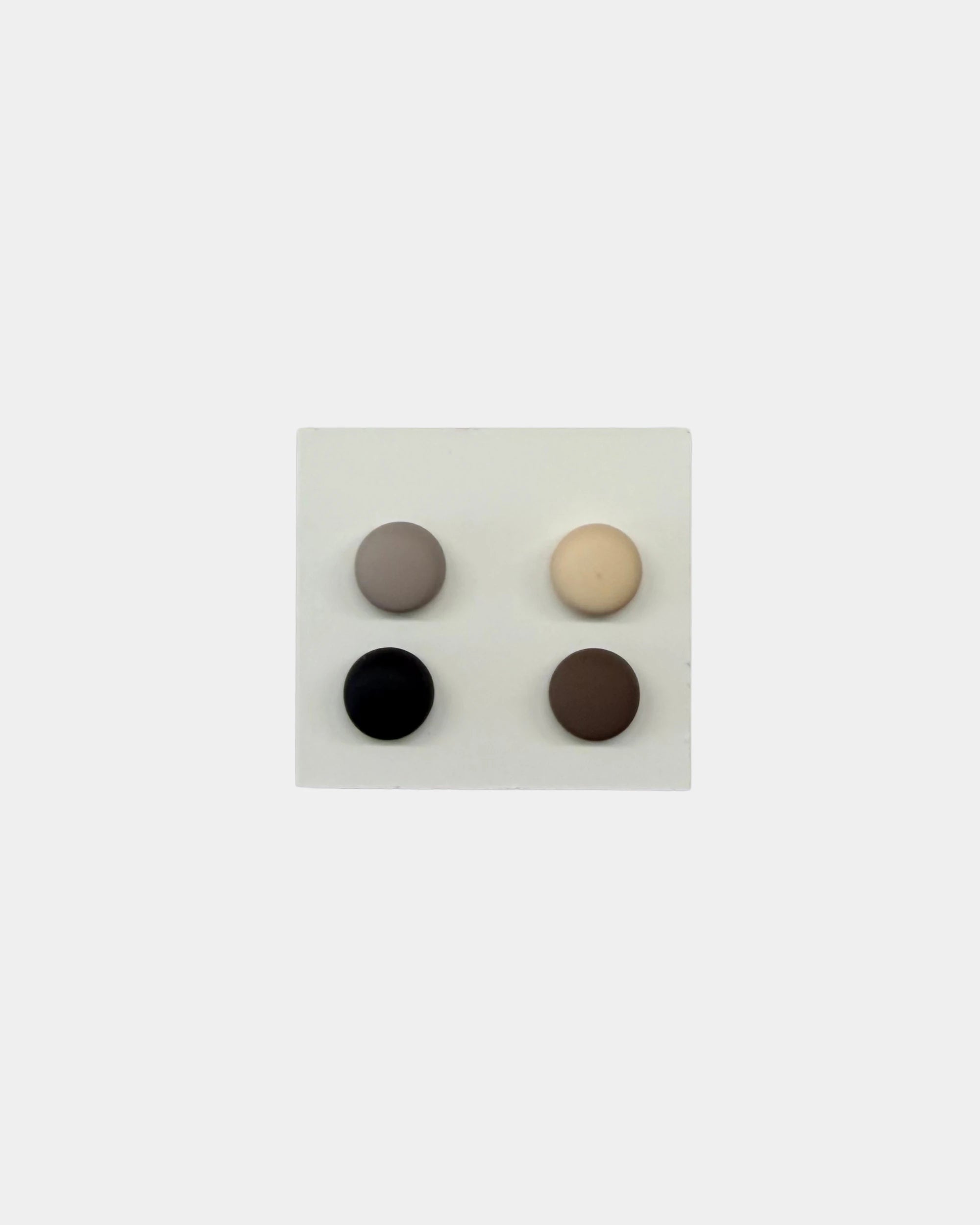 Lot de 4 aimants pour hijab MQH, variante 3 : taupe, beige, noir et marron