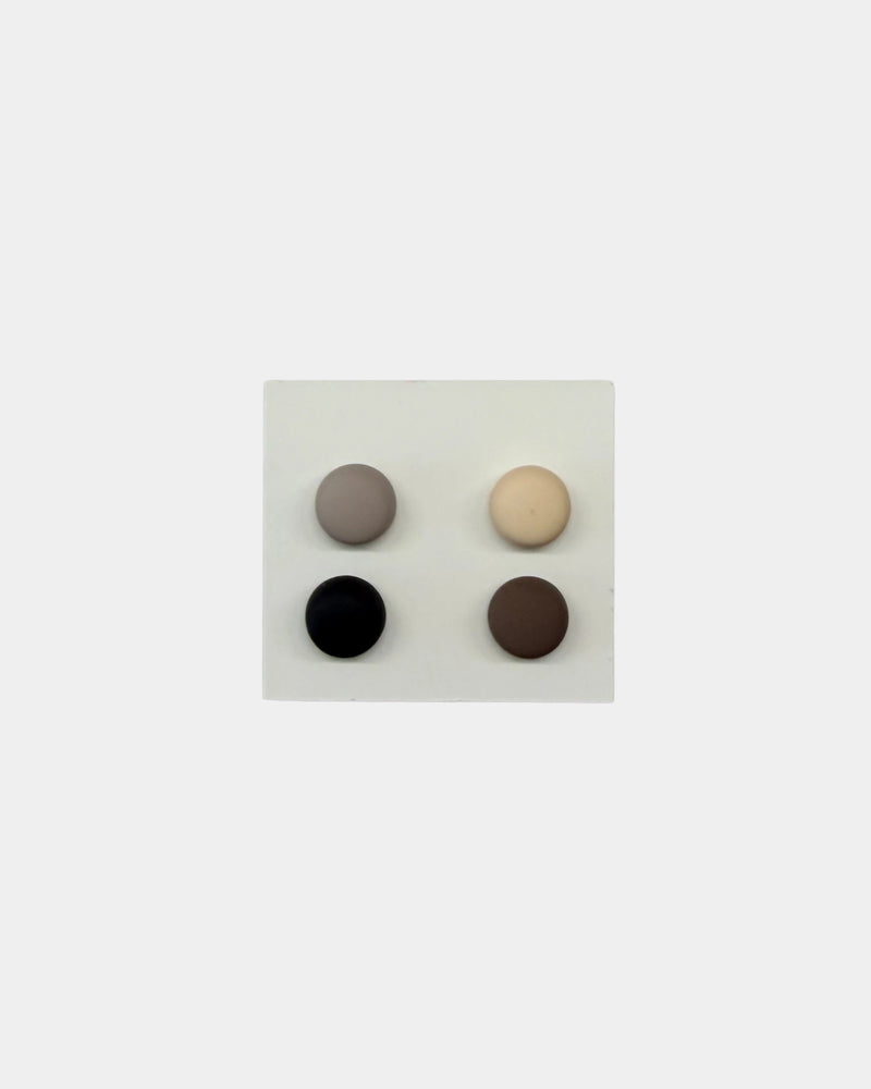 Lot de 4 aimants pour hijab MQH, variante 3 : taupe, beige, noir et marron