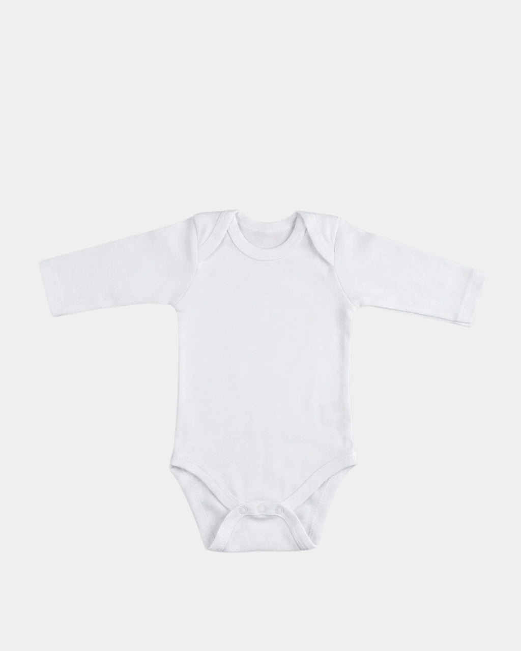 Body bébé manches longues en 100% coton blanc, coffret naissance personnalisé MQH
